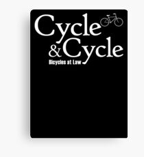 Cycle and Cycle. Bicycles at Law Canvas Print