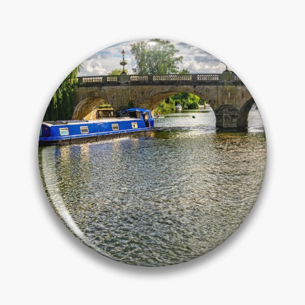 Item preview, A Blue Narrowboat at Wallingford Bridge designed and sold by IanWL.