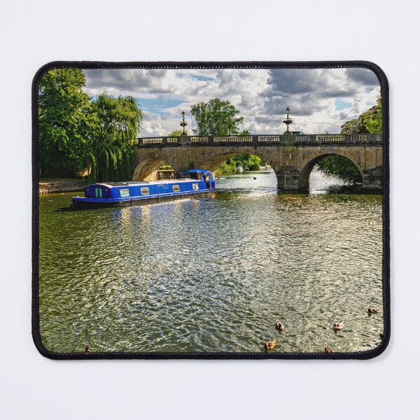 Item preview, A Blue Narrowboat at Wallingford Bridge designed and sold by IanWL.