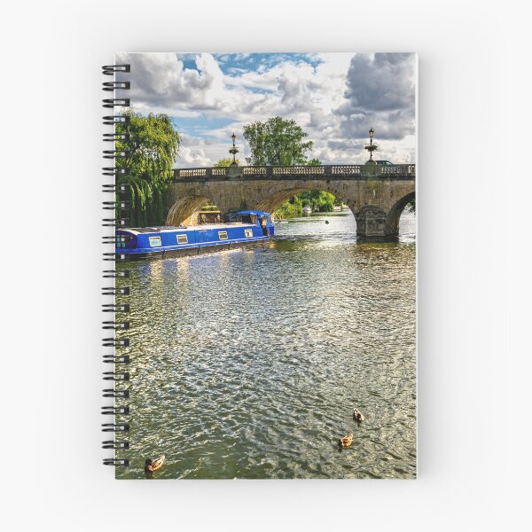 Item preview, A Blue Narrowboat at Wallingford Bridge designed and sold by IanWL.