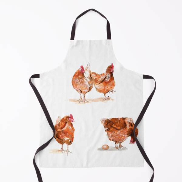 Item preview, Three sketches of hens. Original Acrylic by Jane Green. White Background designed and sold by janesg.