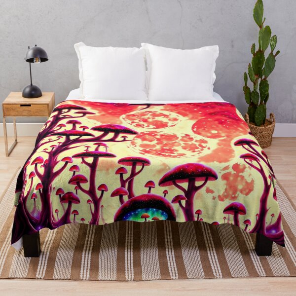Item preview, Psychedelic mushroom landscape on an alien planet with another shroom universe in one of the mushrooms designed and sold by BrachiaST.
