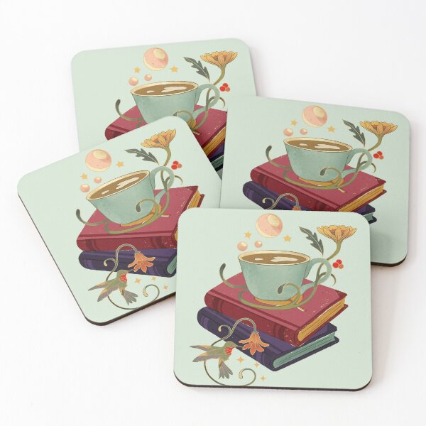 Item preview, flowery books and tea designed and sold by laiil.