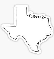 Texas Home State Outline Sticker