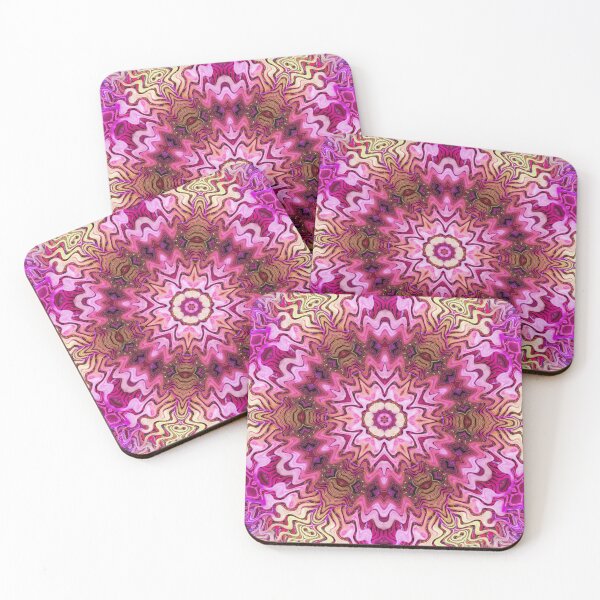 Item preview, Boho Vibes Abstract Kaleidoscope Maximalism Hippie Style Eclectic Mix of Lilac Pink Cream 16 of 16 designed and sold by Beachy.