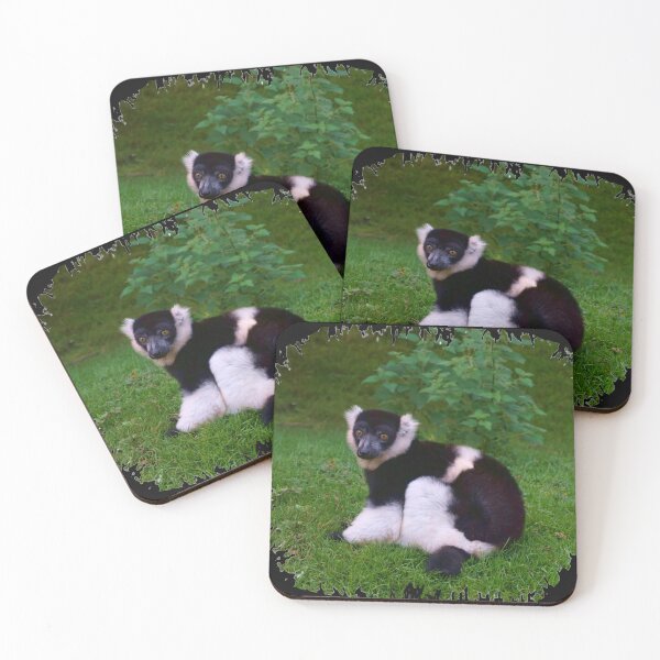 Item preview, Black & White Ruffled Lemur designed and sold by Nicole Gath.