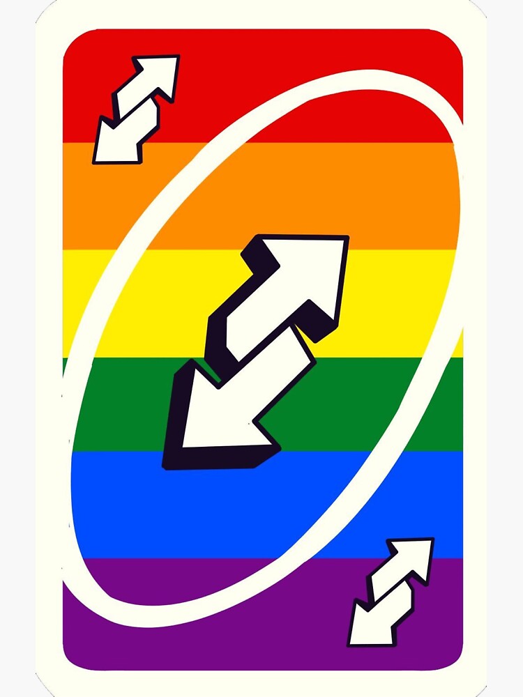 UNO Reverse Sticker | LGBTQIA+ | Vinyl Sticker | Gay Pride | Rainbow | Pride