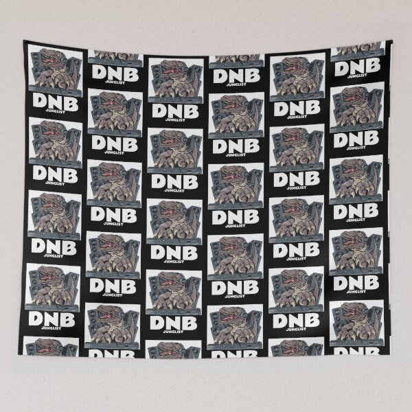 Item preview, DNB Junglist T-Rex (white)  designed and sold by Discothreadz.
