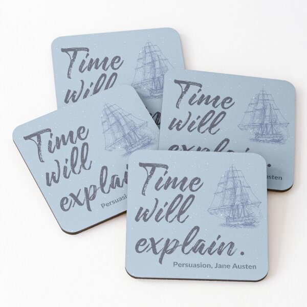 Item preview, Time will explain | Jane Austen Quote designed and sold by CastlesClassics.