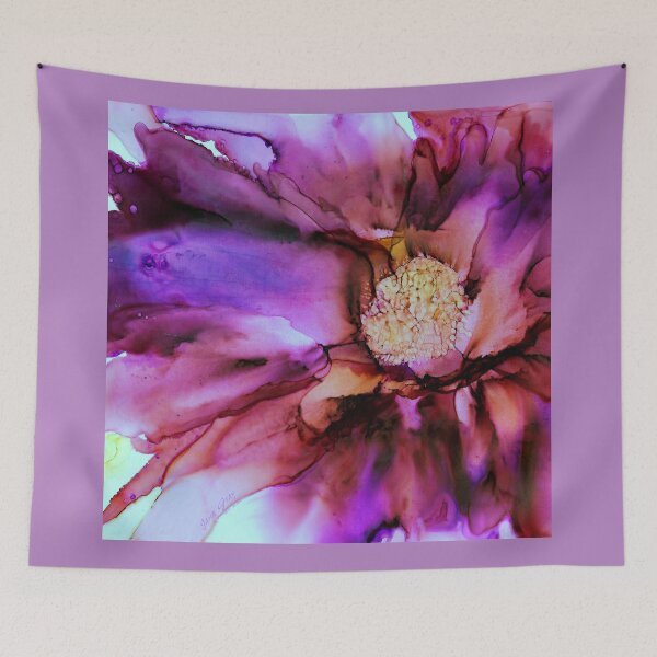 Item preview, Purple abstract flower in Alcohol ink designed and sold by Jana M Gray.
