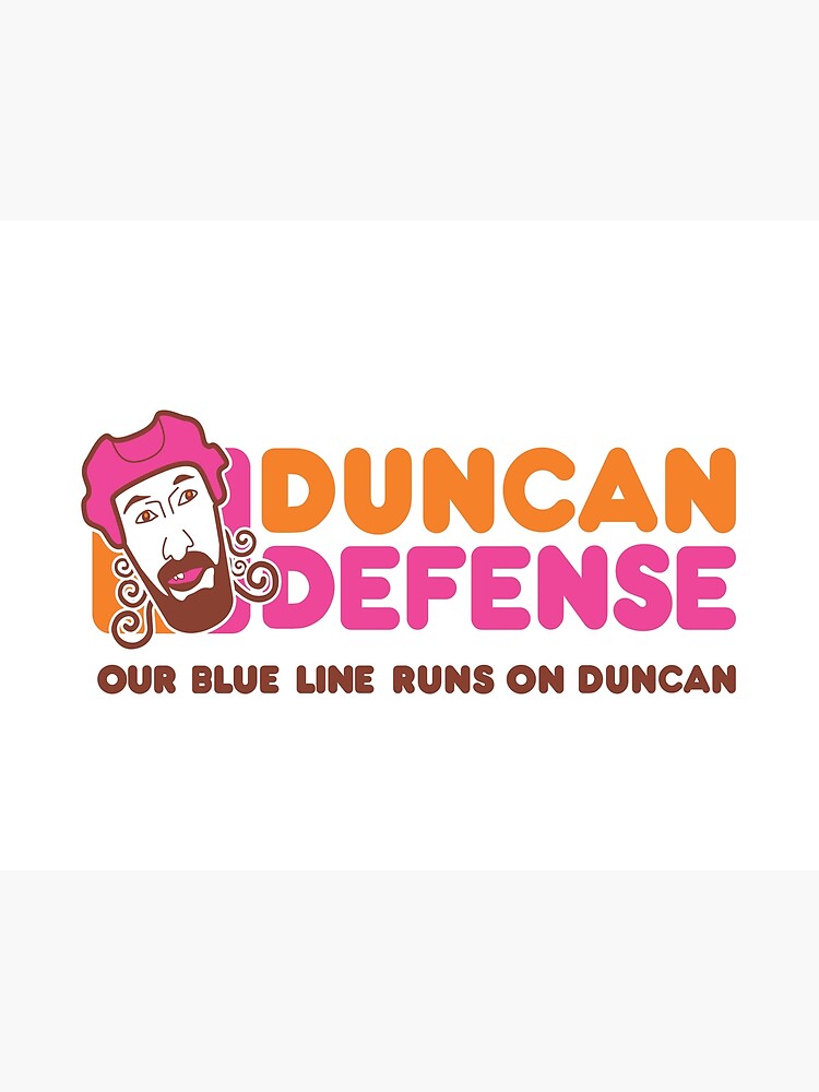 Disover Duncan Defense - Duncan Keith Dunkin Donuts Logo Mashup Premium Matte Vertical Poster