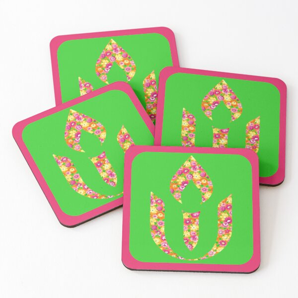 Item preview,  Pink and green foral chalice Unitarian Universalism  designed and sold by KCAbdelnour.