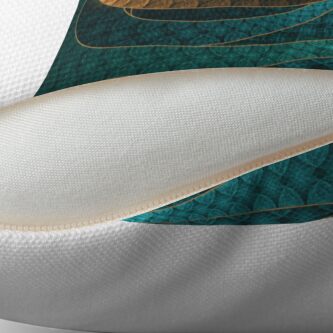 Alternate view of Beautiful Corded Leather Turquoise Fractal Bangles Throw Pillow