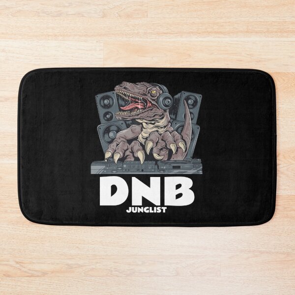 Item preview, DNB Junglist T-Rex (black)  designed and sold by Discothreadz.