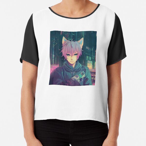 Futuristic anime CatBoy gifts for manga lovers Canvas Print for