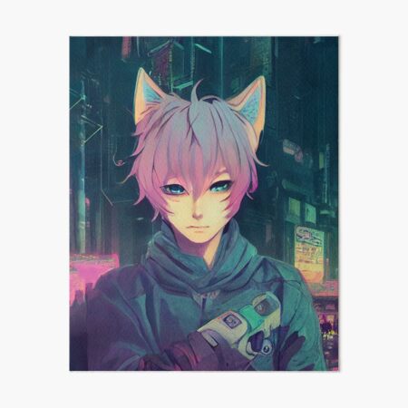 Futuristic anime CatBoy gifts for manga lovers Art Board Print for Sale by  MobiusSpot