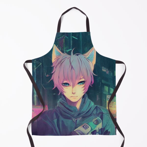 Item preview, Futuristic anime CatBoy gifts for manga lovers designed and sold by Mobius Spot Collective.