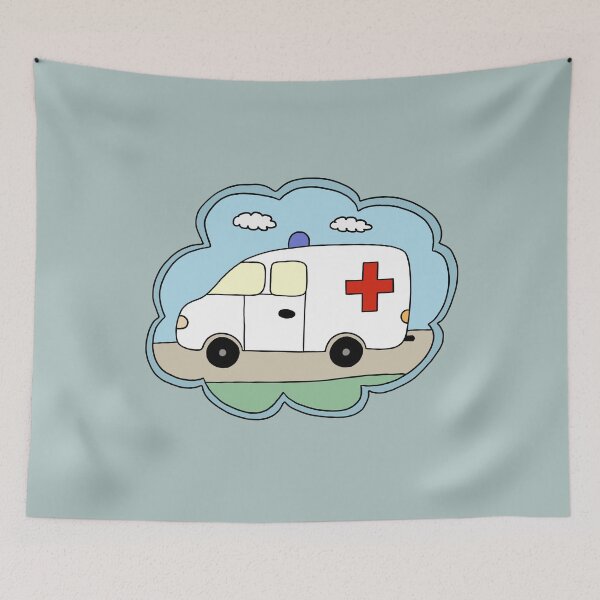 Item preview, ambulance design designed and sold by SketchZeit.