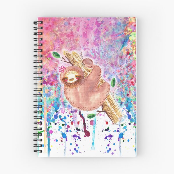 Item preview, Girly Sloth Watercolor Rainbow Paint Drip designed and sold by SaradaBoru.