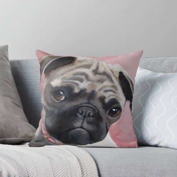 Item preview, Bailey - Pug dog portrait animal painting designed and sold by LindaAppleArt.