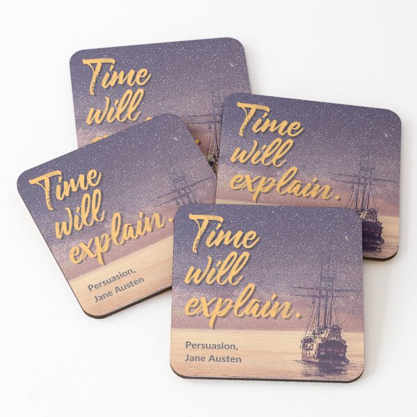 Item preview, Time will explain | Jane Austen Quote designed and sold by CastlesClassics.