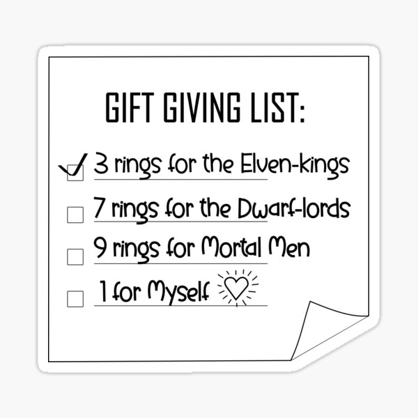 Sauron gifts list Sticker