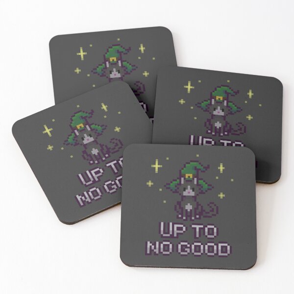 Item preview, Witch Cat Pixel Art Up to No Good designed and sold by wolfkin-design.