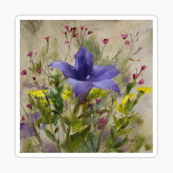 Valued • Floral Painting by Rebecca Finch Sticker
