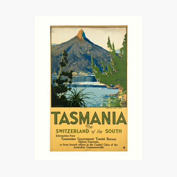 Vintage poster -Tasmania Art Print