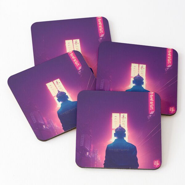 Item preview, JAPANESE COP CYBERPUNK NEO TOKIO CITY japanese neon lights dark purple designed and sold by DRK7DSGN.