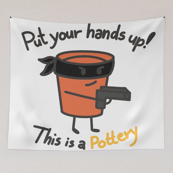 Item preview, Cute little this is a pottery pot design designed and sold by moonbean-art.