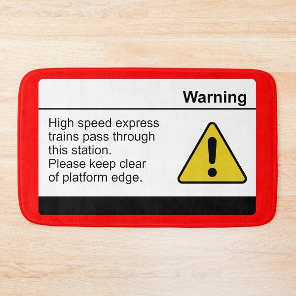 Item preview, High Speed Train Platform Warning  designed and sold by Green-over-red.