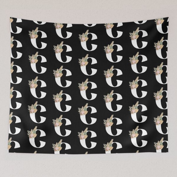 Item preview, letter c floral designed and sold by LU NA.