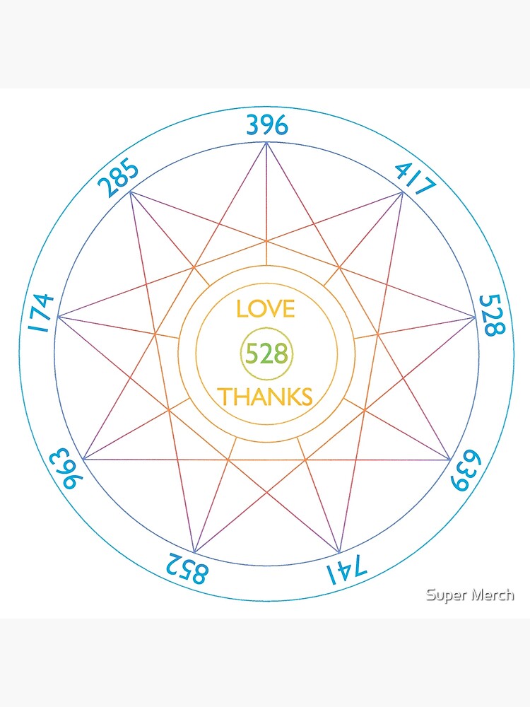 528 Hz Love Frequency Solfeggio Frequencies Greeting Card By Supermerch Redbubble