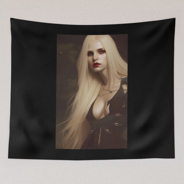 Item preview, Vampire Blonde Lady Seductress Art Beautiful Artwork  Classic T-Shirt designed and sold by TraccSmith.
