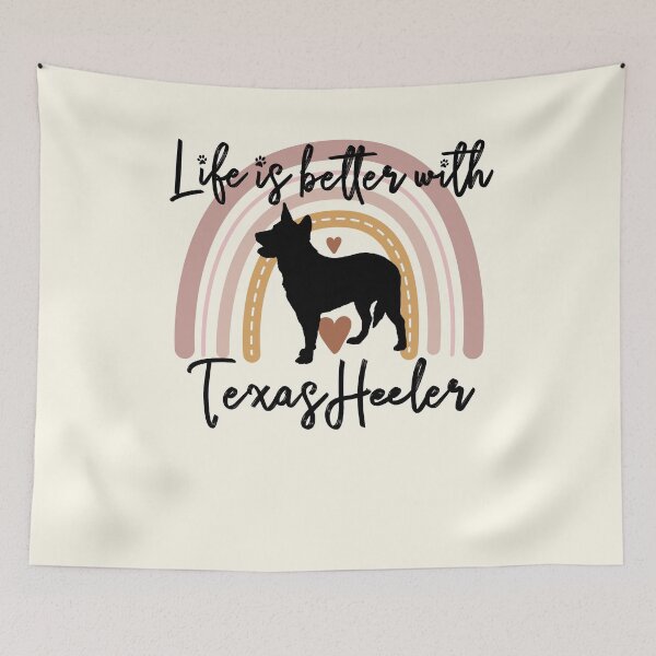 Item preview, Texas Heeler Dog Rainbow Aesthetic Boho designed and sold by rafaeltto.