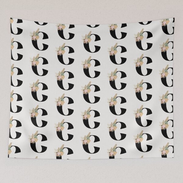 Item preview, letter c floral designed and sold by LU NA.