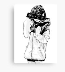 COLD (Black and White) - Sad Japanese Aesthetic Canvas Print