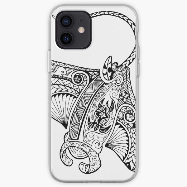 Tribal - Rayon Manta influencé par les Polynésiens Coque souple iPhone