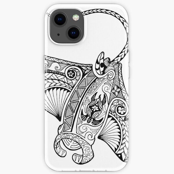 Tribal - Rayon Manta influencé par les Polynésiens Coque souple iPhone
