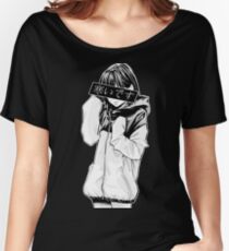 COLD (Black and White) - Sad Japanese Aesthetic Women's Relaxed Fit T-Shirt