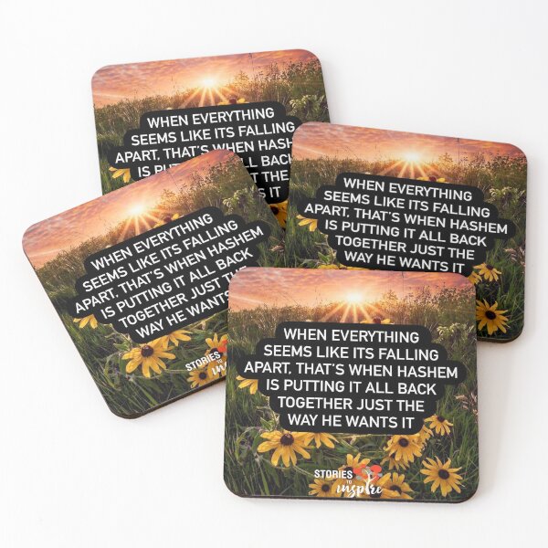 Item preview, When everything seems like its falling apart that's when Hashem is putting it all back together just the way he wants it designed and sold by Stories To Inspire - Motivational Jewish Quotes.