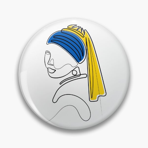 Item preview, Pearled Girl | One Line Drawing | One Line Art | Minimal | Minimalist designed and sold by One-Line-Artist.