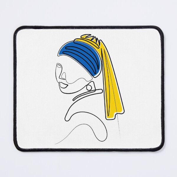 Item preview, Pearled Girl | One Line Drawing | One Line Art | Minimal | Minimalist designed and sold by One-Line-Artist.