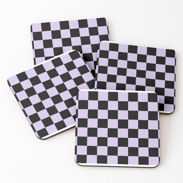 Item preview, Pastel Purple Black Checkerboard Pattern Pairs 2023 COTY Digital Lavender 134-67-16 designed and sold by ColorOfTheYears.