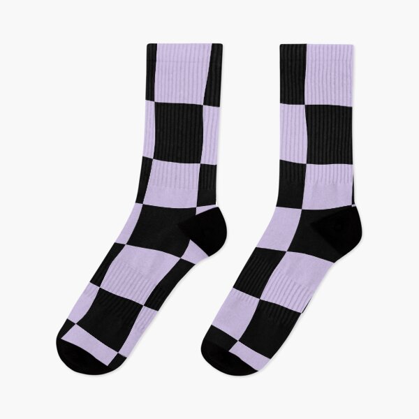 Item preview, Pastel Purple Black Checkerboard Pattern Pairs 2023 COTY Digital Lavender 134-67-16 designed and sold by ColorOfTheYears.