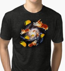 Corgi Taco Galaxy - Funny Corgi Tri-blend T-Shirt