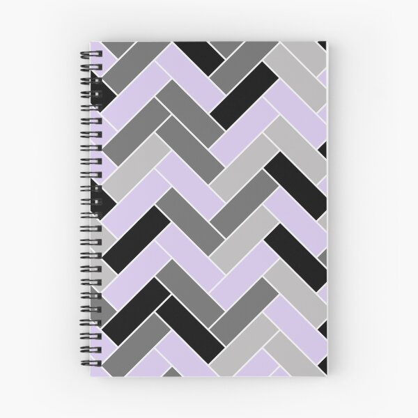 Item preview, Pastel Purple Black Gray Herringbone Pattern Pairs 2023 COTY Digital Lavender 134-67-16 designed and sold by ColorOfTheYears.