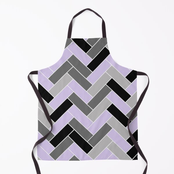 Item preview, Pastel Purple Black Gray Herringbone Pattern Pairs 2023 COTY Digital Lavender 134-67-16 designed and sold by ColorOfTheYears.
