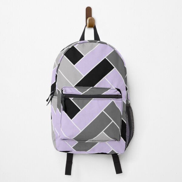 Item preview, Pastel Purple Black Gray Herringbone Pattern Pairs 2023 COTY Digital Lavender 134-67-16 designed and sold by ColorOfTheYears.